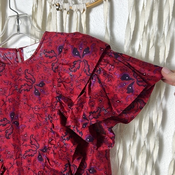 Les Coyotes De Paris Tina Ruffle Blouse size 34/(XS/S) - Picture 4 of 13